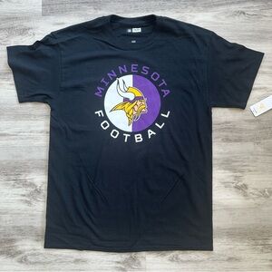 Team Apparel Minnesota Vikings Black and Purple Football Tee